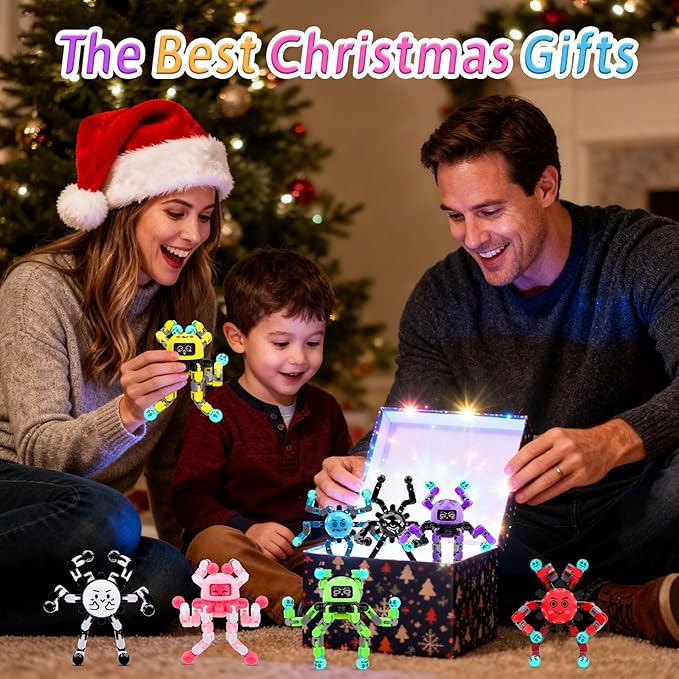 18 PCS Christmas Stocking Stuffers Fidget Spinner Toys for Kids & Adults,Party Favors Supplies Goodie Bags Birthday Gifts,Classroom Small Prizes Bulk Boys Girl Travel Sensory Toy for 3-5-8-12