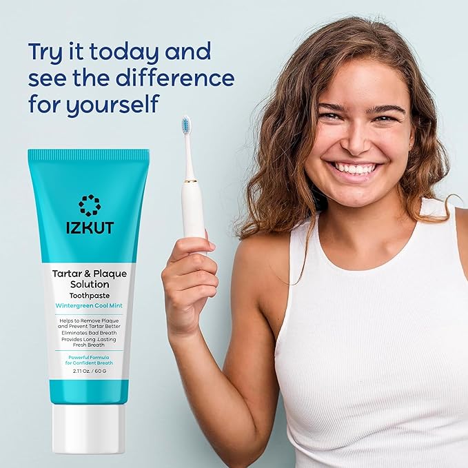Plaque & Tartar Remover Toothpaste for Teeth: Removes Plaque & Controls Tartar Build-up - Long-Lasting Fresh Breath, Deep Cleansing & Gum-Friendly Formula, Wintergreen