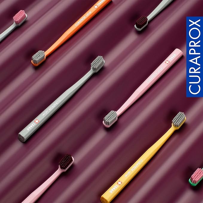 Curaprox CS 12460 Velvet Soft Toothbrush – Sensitive Gum Care | Ultra-Gentle Cleaning with 12,460 Filaments | Single Pack, Random Color