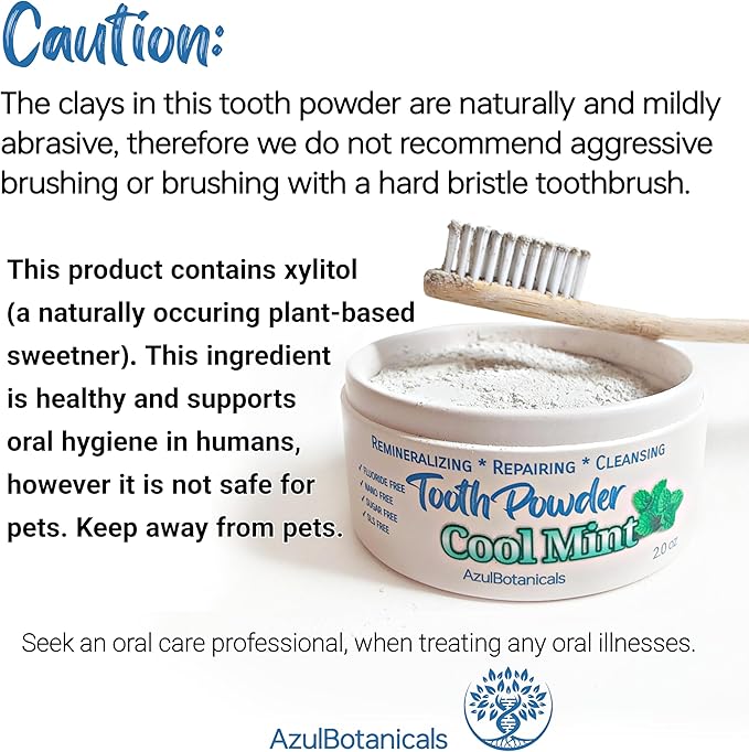 Remineralizing & Cleansing Tooth Powder, Bubblegum. Fluoride Free, SLS Free, Nano Free for Organic Oral Wellness (1 Ounces, 2 Pack)