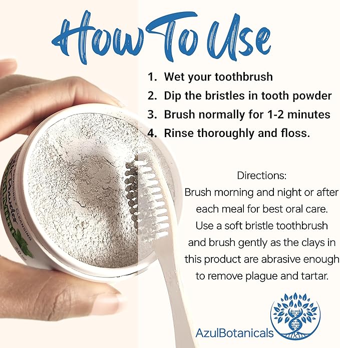 Remineralizing & Cleansing Tooth Powder, Bubblegum. Fluoride Free, SLS Free, Nano Free for Organic Oral Wellness (1 Ounces, 2 Pack)