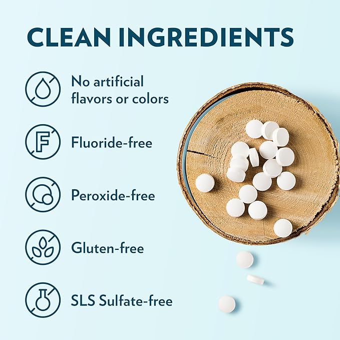 Toothpaste Tablets – Wintergreen | Nano Hydroxyapatite Toothpaste Tablets Chewable | Fluoride Free l 90 Tabs