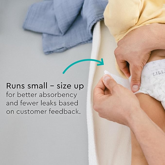 LILLYDOO Baby Diapers - Size 7 (33+ lbs), Half-Monthly Supply (51 Count), Leak Protection, Skin-Friendly, Ultrasoft, Perfume- & Chlorine-Free, Hypoallergenic, dermatologically Tested, Oeko-TEX®