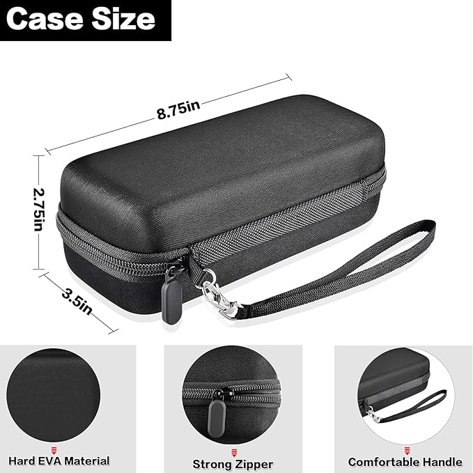 Toothbrush Travel Case Compatible with Oral-B Pro 1000, 2000, 3000, 3500, 1500/ for Philips Sonicare ProtectiveClean 4100 5100 Electric Toothbrush with Mesh Pocket for Accessories - Black (Bag Only)