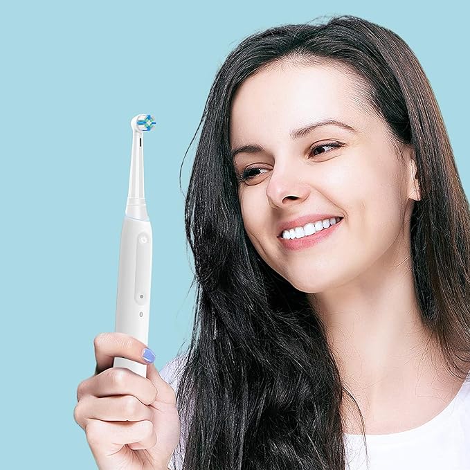 10 PCS IO Replacement Heads Compatible with Oral B IO 2/3/4/5/6/7/8/9/10/Deep Clean Series Electric Toothbrush, Medium Softness Brush Heads Compatible with Oral B IO for Teeth and Gums Care (White)