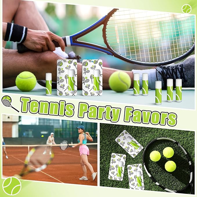 35 Pack Christmas Lip Balm Gifts Bulk Tennis Party Favors Christmas Tennis Sports Team Inspirational Gifts for Women Sports Lovers Players Team Teen Adults Coach Xmas Stocking Stuffers
