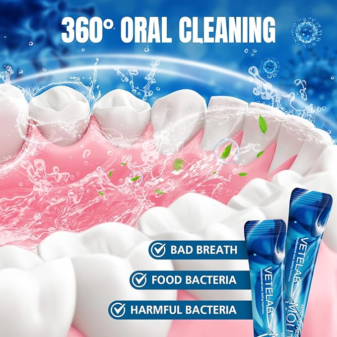 Portable Travel Size Mouthwash Packets - TSA-Approved Mini Mint Mouthwash for Adults, Alcohol & Fluoride-Free Oral Care for Air Travel, Dates & Office, 10 Individually Wrapped 0.4oz Packs