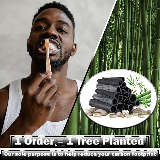 20 Count Bamboo Toothbrushes (Soft+Medium), Natural Wood Toothbrushes Bulk, Eco-Friendly, BPA Free, Biodegradable & Compostable Charcoal Wooden - Reusable Travel Toothbrush