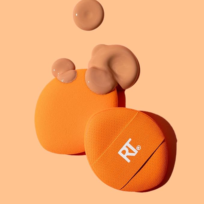 Real Techniques Mini Miracle Concealer Puff 6 Pack, Small Makeup Puff For Liquid & Cream Foundation & Concealer, Targeted Concealing Under Eyes & Blemishes, Travel Friendly, Vegan, & Cruelty Free
