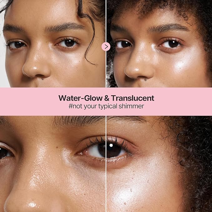 2aN Pure Glash Highlighter – Glass-Like Sheen Powder Highlighter for a Natural, Radiant Glow | Buildable, Long-Lasting, Lightweight Formula (CLEAR, 0.8oz)