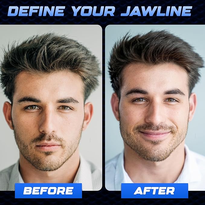 Premium Jaw Exerciser for Men & Women | 3 Resistance Levels, Silicone Jaw Trainer | Strengthen Jaw, Face & Neck Muscles, Reduce Stress & Cravings, Enhance Jawline & Chewing Power