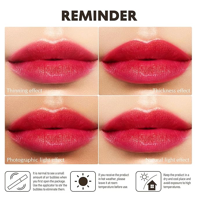 Red Pink Lipstick Moisturizing for Women Shimmer Tinted Lip Balm Hydrating Nourishing Lip Gloss Vegan& Cruelty Free Lip Makeup, ZG115 Shine