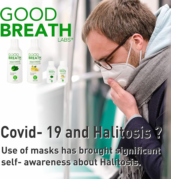 Goodbreath Mouthwash - Mint Mouth Rinse for Chronic Halitosis - New Ozone Technology Oral Rinse - Halitosis Treatment & Bad Breath Neutralizer - Mouthwash for Gum Diseases - Alcohol-Free | 3 Pack