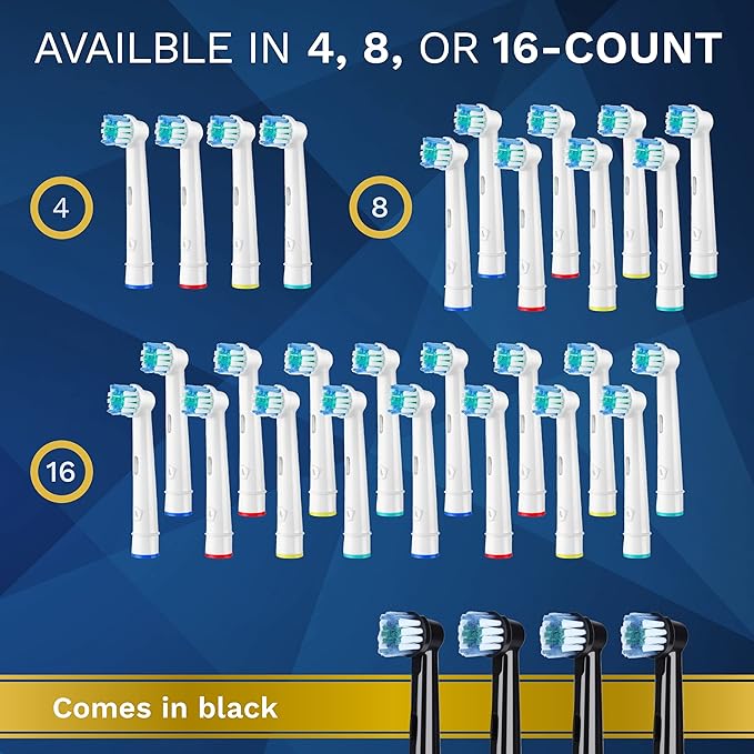Replacement Toothbrush Heads Compatible with Oral B - 8 Pack Aster Toothbrush Head Compatible with Oral B Braun Professional Electric Brush Heads Refill for 7000/Pro 1000/9600/ 5000/3000/8000