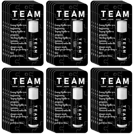 30 Pack Christmas Employee Appreciation Gift Lip Balms Bulk Staff Teacher Team Volunteer Thank You Gift Thanksgiving Christmas Appreciation Party Favor for Women Men(Team,Black)