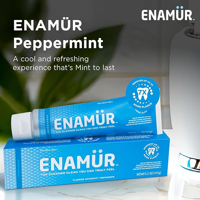 Premium Plaque & Stain Removal Toothpaste - New Launch Special: Plant Fiber Technology Removes 7X More Plaque, Whitens, Protects Enamel, 5.2 oz