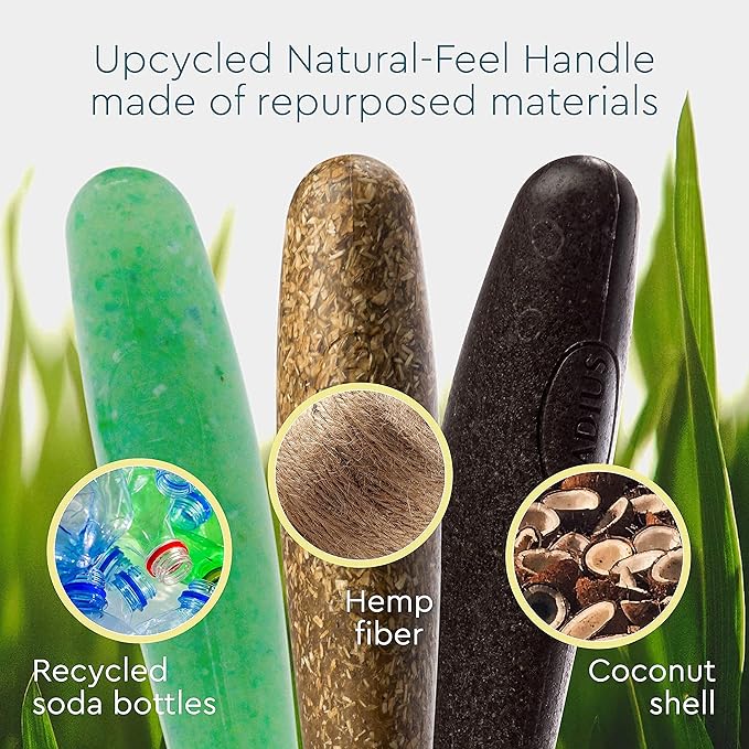 RADIUS Toothbrush Source Floss BPA Free & ADA Accepted Improve Gum Health & Reduce Issues, Soft, Soda Pop Eco-Grind