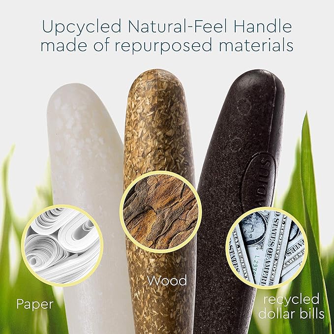 RADIUS Toothbrush Source Floss Brush BPA Free & ADA Accepted Improve Gum Health & Reduce Gum Issues - Super Soft - Money - Pack of 1